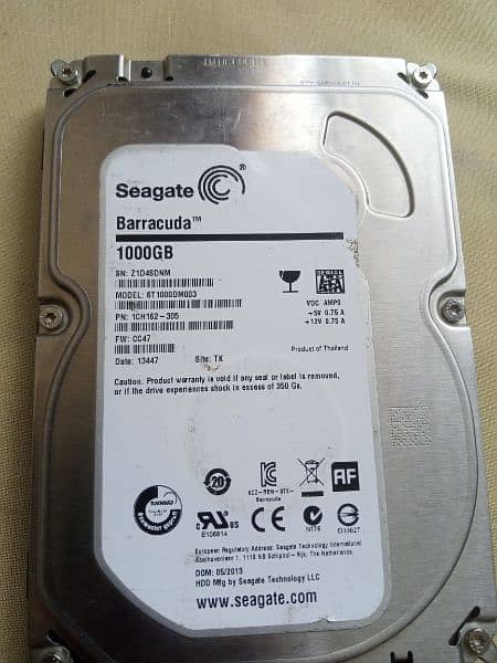 Seagate Barcuda 1TB hardrive with GTA5, HDD, 7200Rpm 1