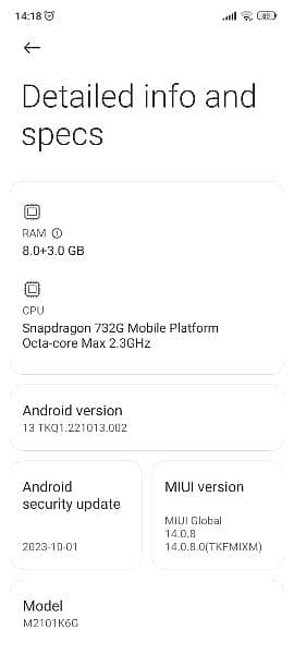 Redmi Note 10 Pro 8 + 3 GB 2