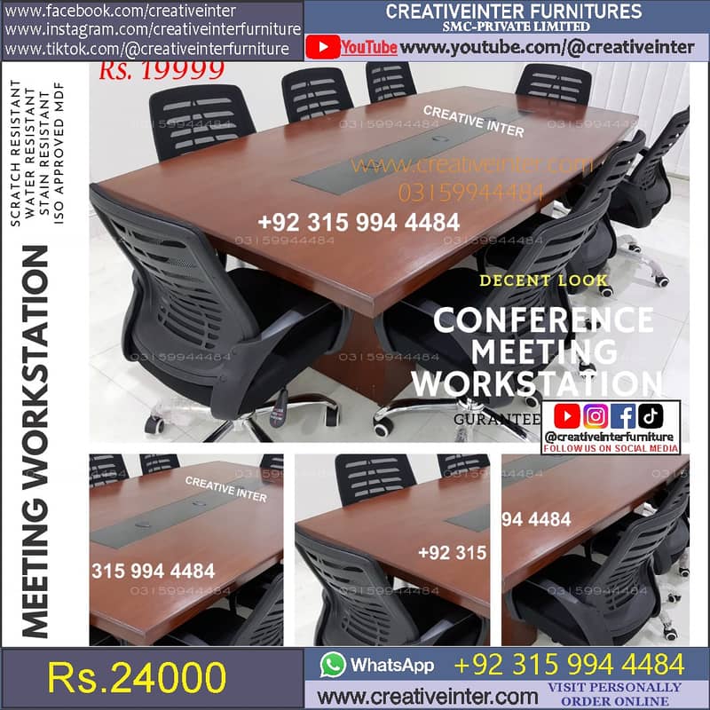 Office meeting workstation table front desk Executive chair Furniture 10