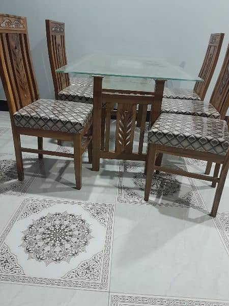 Dining Table wood 6 chairs 6