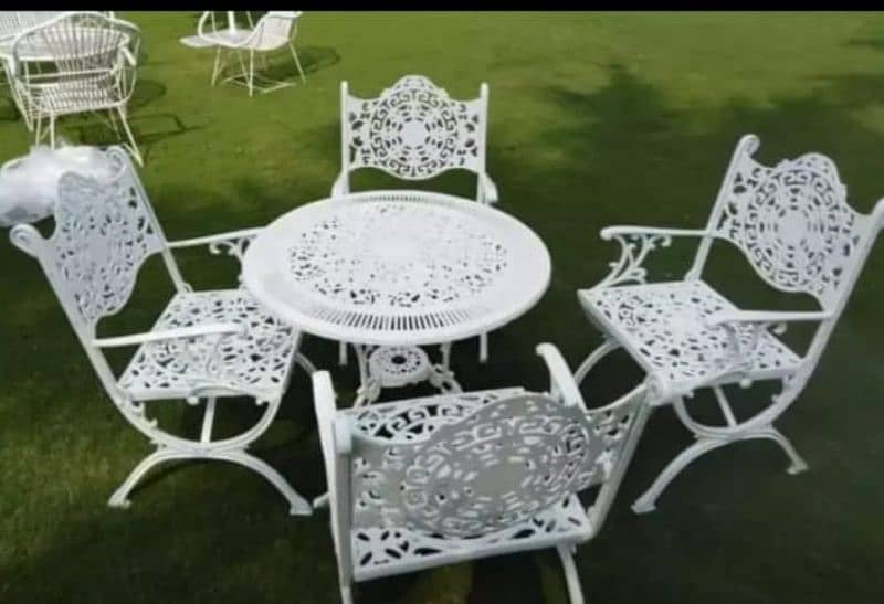 outdoor aluminum chair table set 5
