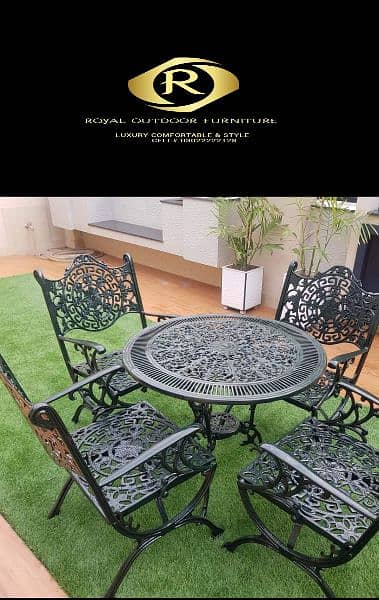 outdoor aluminum chair table set 6