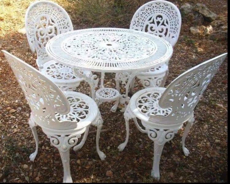 outdoor aluminum chair table set 7