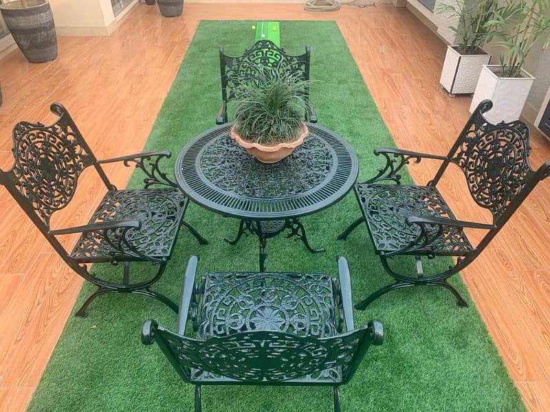 outdoor aluminum chair table set 10