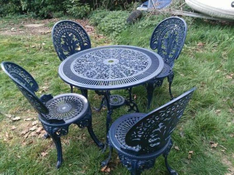 outdoor aluminum chair table set 13