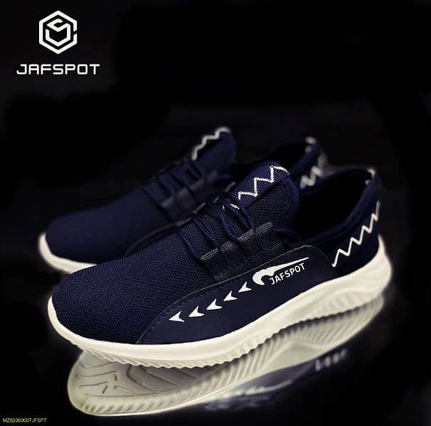 Men's Fashionable Blue Sneaker with white sole 0