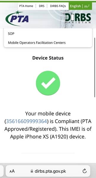 IPHONE XS JV PTA APPROVED 8