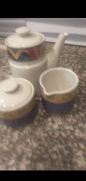 3 pec branded kettle milk pot sugar pot 6