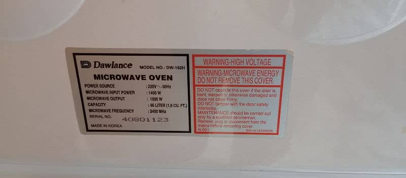 Dawlance microwave oven 7