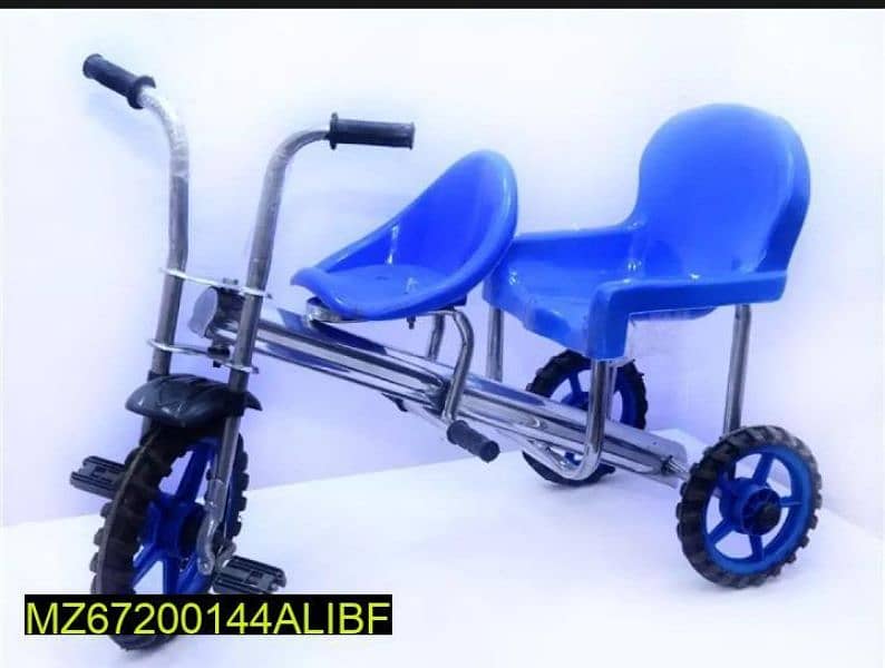 Kids double seat tricycle heavy duty 0