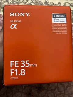 Sony FE 35mm f1.8 Brand New Box open