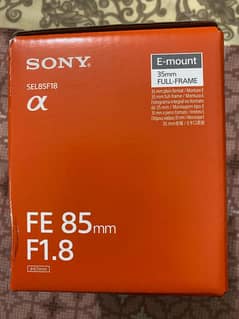 Sony FE 85mm F1.8 Brand New Sealed Box