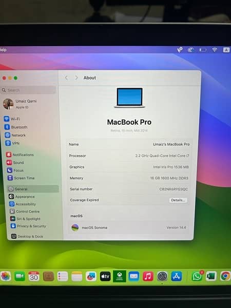 MacBook Pro 15inch 512GB SSD and 16GB RAM 6