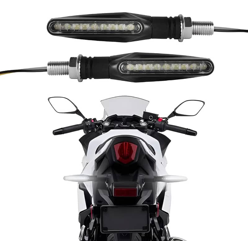Pack Of 2 Pair(4pcs) – Audi Flow Style Led Motorcycle Turn Signals Ind 1