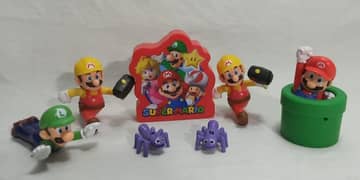 Mario bros and Sonic action figures