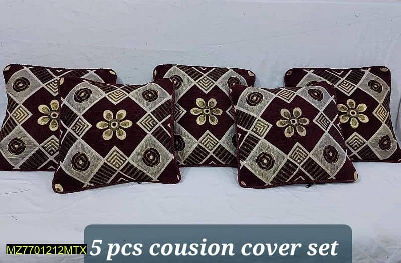 5 Pc's Velvet Jaquard Cushion Covers 2