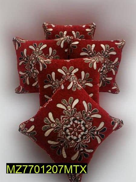 5 Pc's Velvet Jaquard Cushion Covers 7