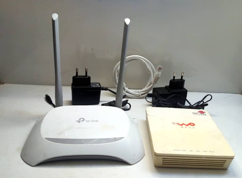 tplink 840 double anteena wifi router with huawei Fiber Gpon,Epon ONU 0