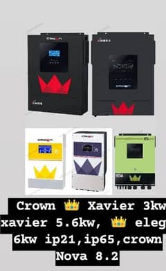 crown nova 8.2kw, solis ,fronus , inverex, maxpower, growatt, solarmax