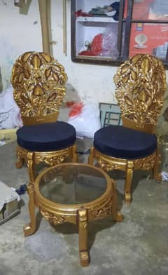 Chinioti coffee chairs set with table