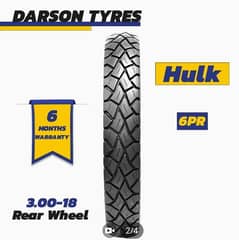 300.18 Darson 125 Bikes Tyres back Hulk