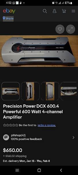 American brand amplifier heavy sound system Precision Power 4