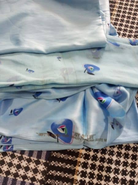 3 pcs 2 pcs and shirt pcs,silk or short silk, crep. 15