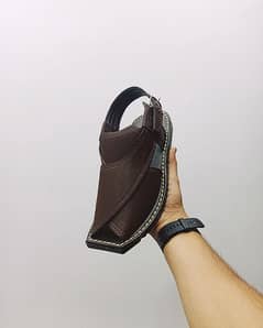 mens handmate new pishawari chapal shoes brown