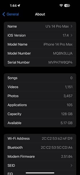 Iphone 14 Pro Max, JV Non PTA, 128 GB, Space Black 7