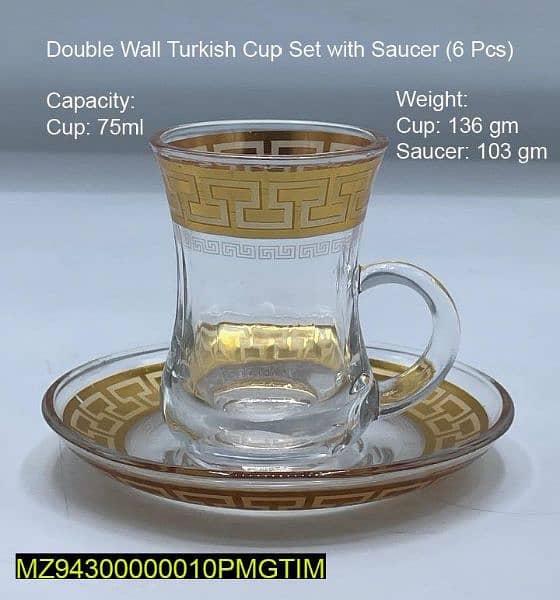 12pcs tea set 75 ML with delivery for buy 0303-4394387 2