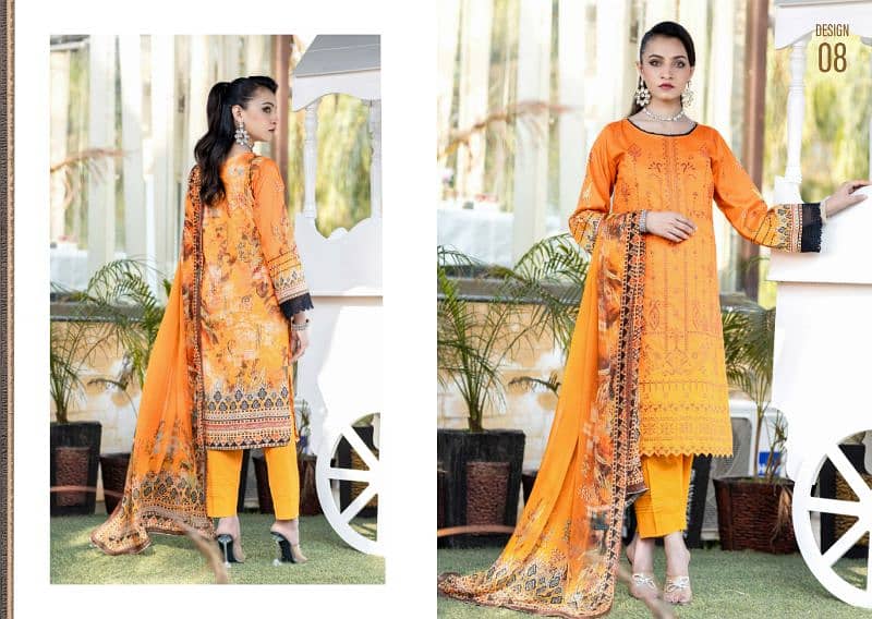 Hina by Fatima Collection 3 Pc Embroidered Suit 0