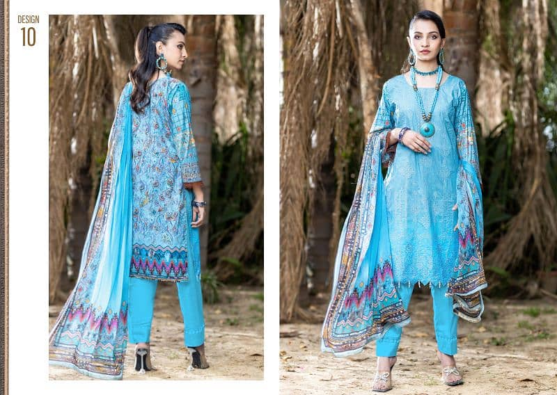 Hina by Fatima Collection 3 Pc Embroidered Suit 15