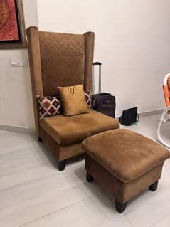 lush & new sofa set High back chair with ottoman stool 0333:8787044