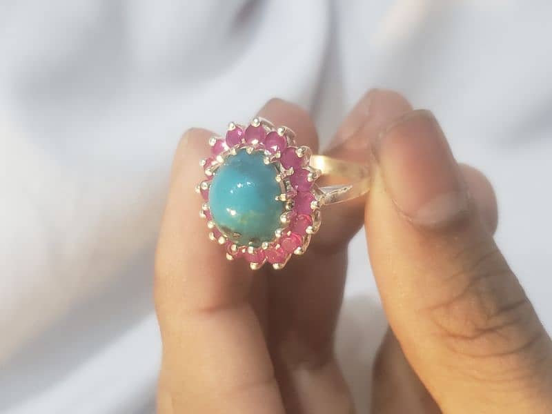 Feroza turquoise original irani stone 0