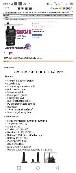 Walkie Talkie SMP Long Range 10