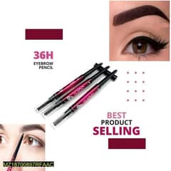 2 In 1 Eyebrow Pencil And Brush, Pack Of 3.03240288060