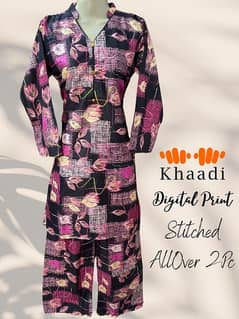 *Stitched Khaadi All Over Lawn 2Pc With Same Trouser