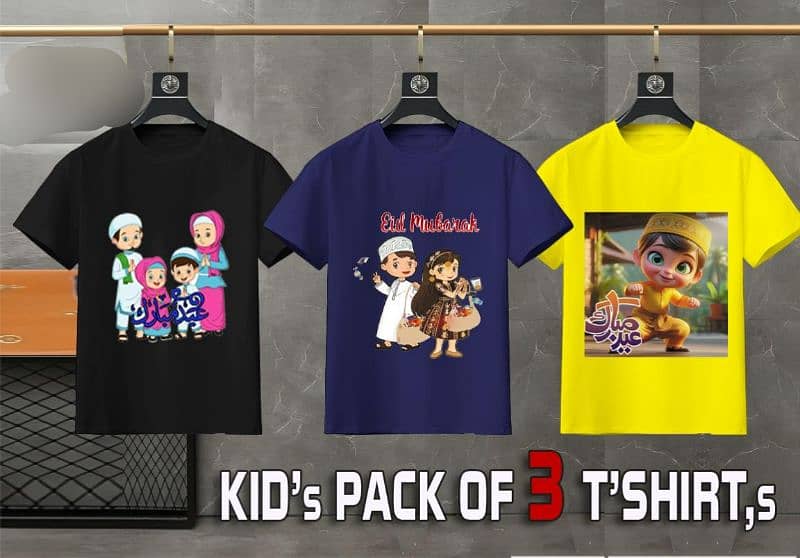 pack of 3 kids Eid special T-shirts 1