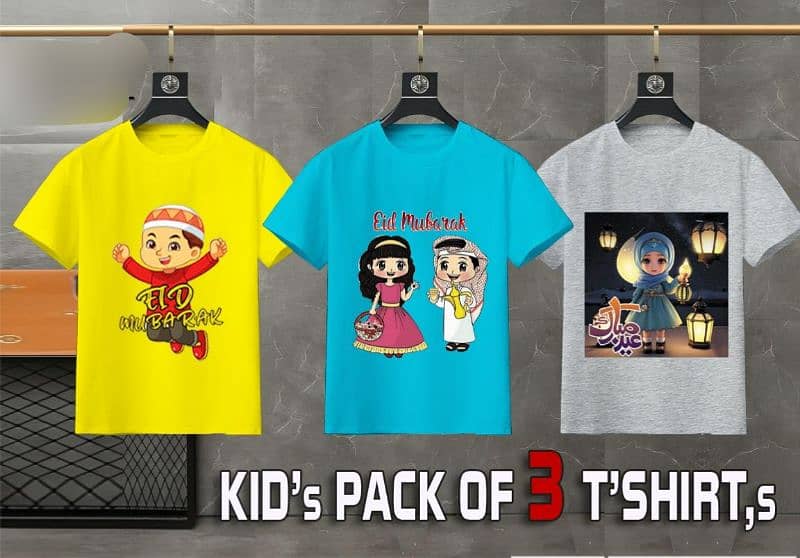 pack of 3 kids Eid special T-shirts 4