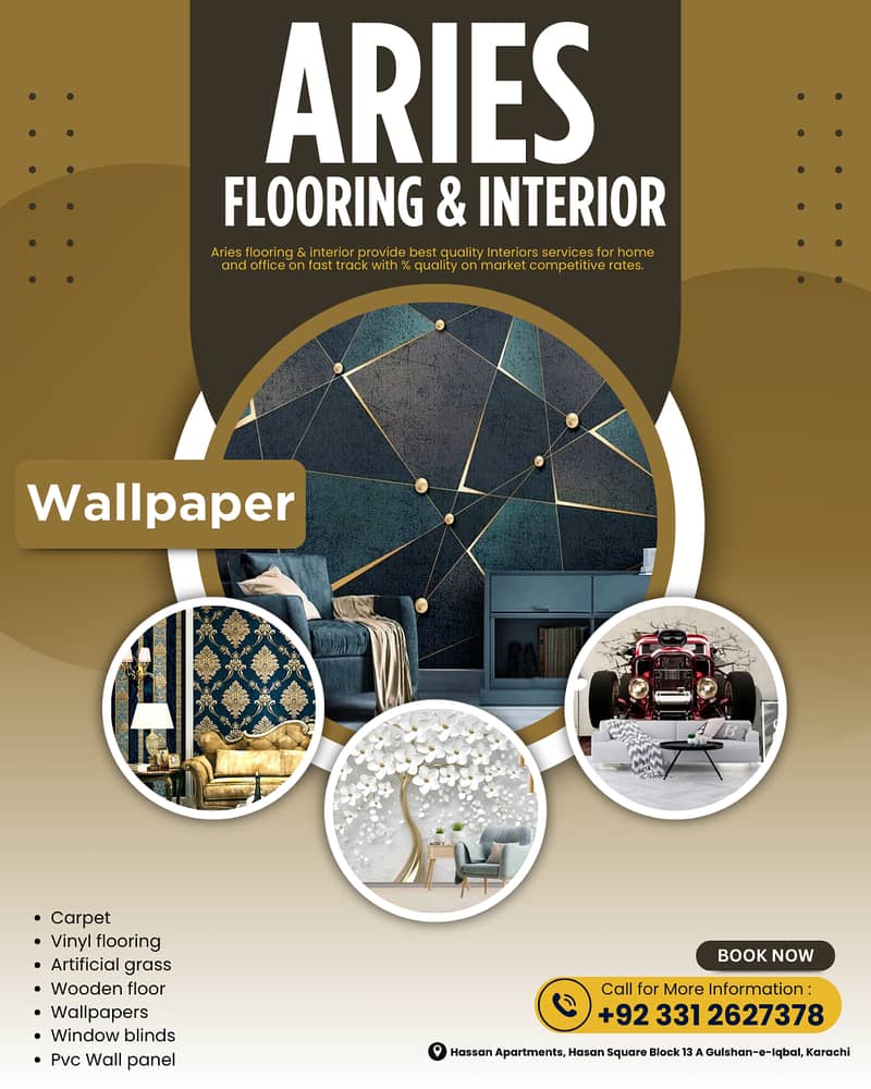 Carpet / Vinyl Floor / Wood floor / Artificial grass / wallpaper 1