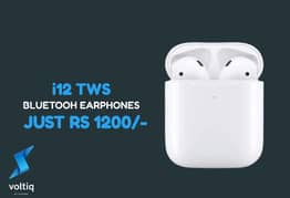 i12 TWS Bluetooth Airpods with Smart Touch Control