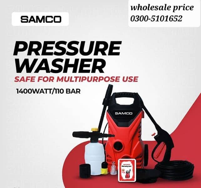 wholesale price Samco High Pressure Washer An Cleaner 1400 Watt 110bar 0