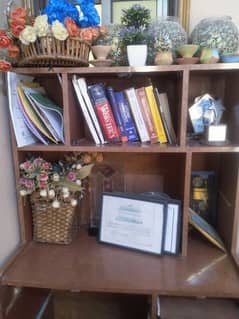 study table with book shelf