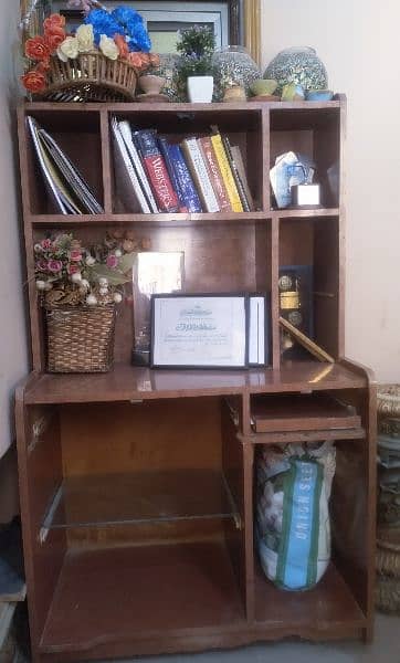 study table with book shelf 1