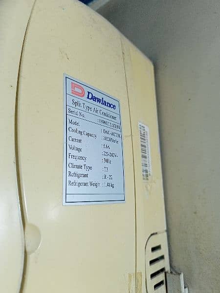 Dawlance Split AC 1.5 ton Non Inverter  genuine condition 3