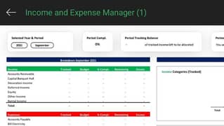 Dynamic Excel Income & Expense | Budget Manager 0