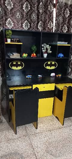 Batman Study/Computer Table with Racks for Kids