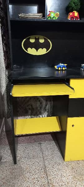 Batman Study/Computer Table with Racks for Kids 3