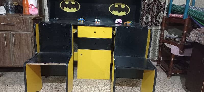 Batman Study/Computer Table with Racks for Kids 6