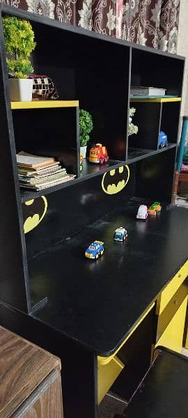 Batman Study/Computer Table with Racks for Kids 8